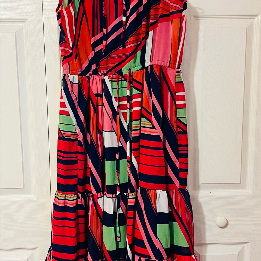 Ruffle Drawstring Waist Midi